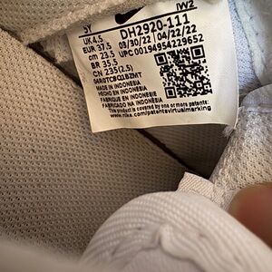 Nike White and Light Gray Low-Top Sneakers